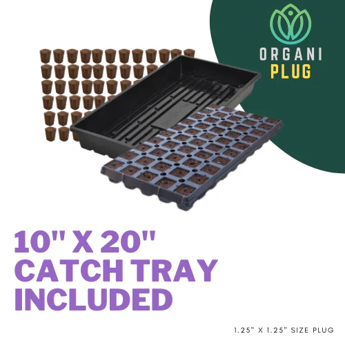 OrganiPlug Seed & Cutting Plugs - Pre-Filled Tray w/ 50 Plugs - Single, Case, and Pallet - Image 14