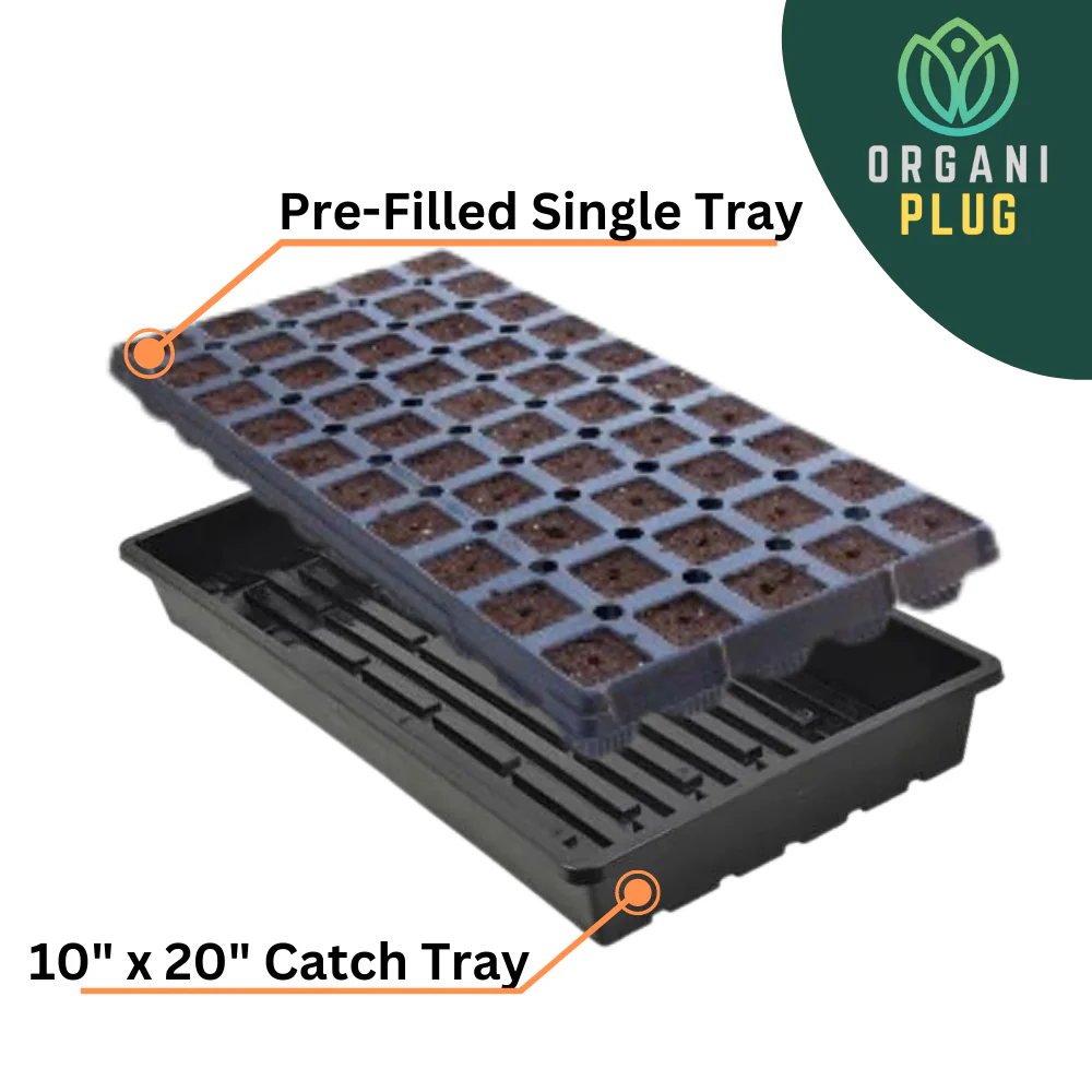 OrganiPlug Seed & Cutting Plugs - Pre-Filled Tray w/ 50 Plugs - Single, Case, and Pallet - Image 23