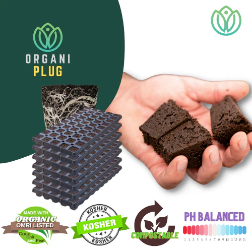 OrganiPlug Seed & Cutting Plugs - Pre-Filled Tray w/ 50 Plugs - Single, Case, and Pallet - Image 28