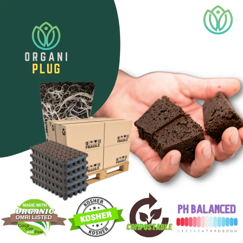 OrganiPlug Seed & Cutting Plugs - Pre-Filled Tray w/ 50 Tall Plugs - Single, Case, and Pallet - Image 10