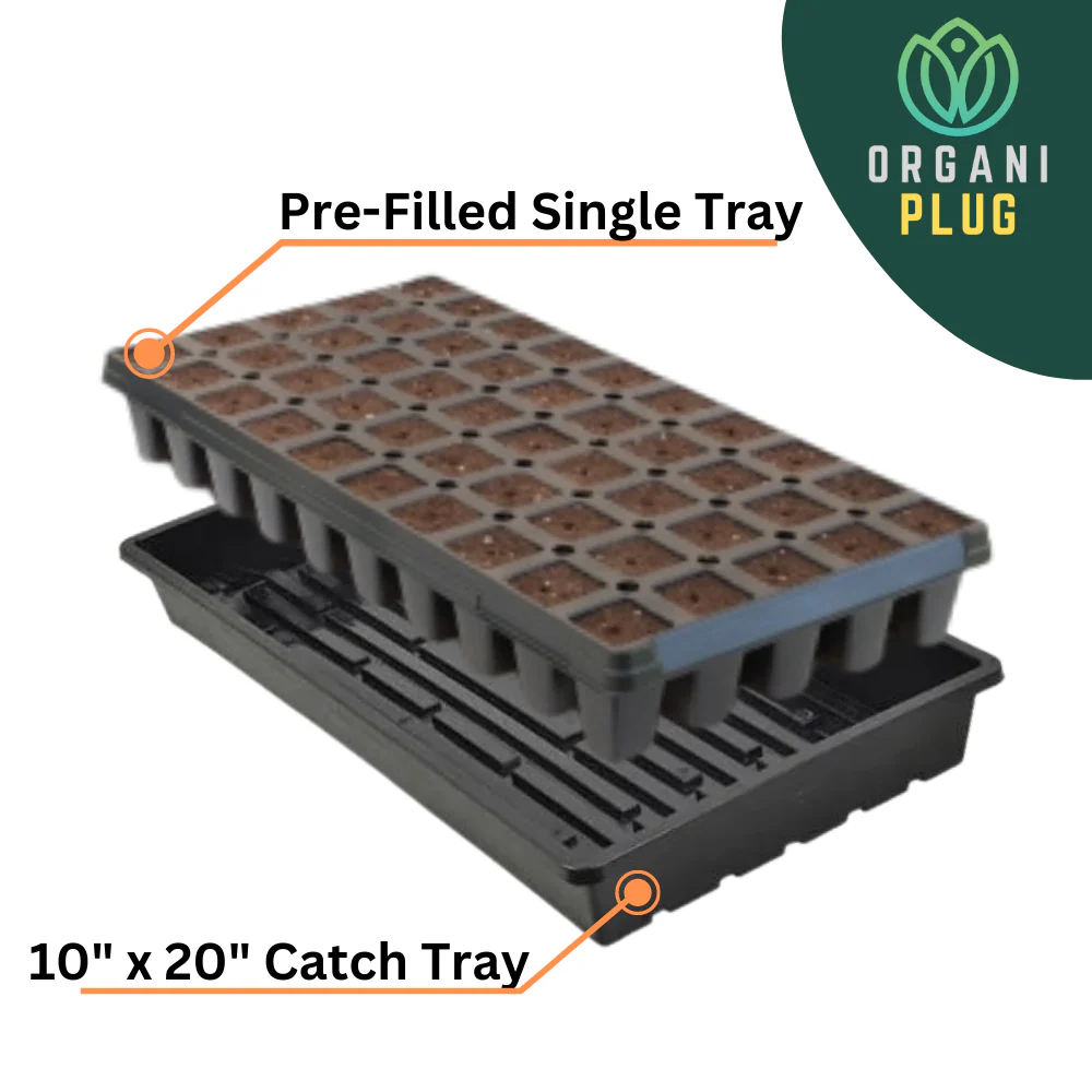 OrganiPlug Seed & Cutting Plugs - Pre-Filled Tray w/ 50 Tall Plugs - Single, Case, and Pallet - Image 12