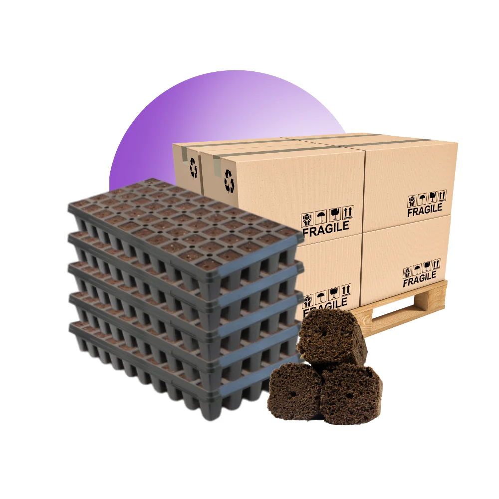 OrganiPlug Seed & Cutting Plugs - Pre-Filled Tray w/ 50 Tall Plugs - Single, Case, and Pallet - Image 9