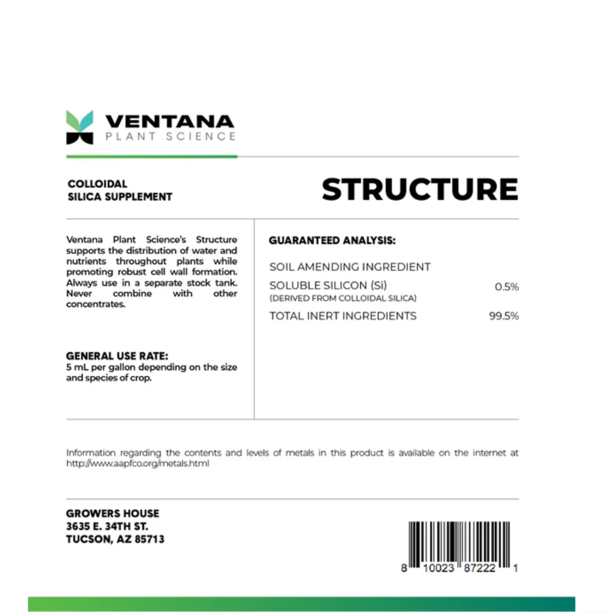 Ventana Plant Science - Structure (Silica) - Image 3